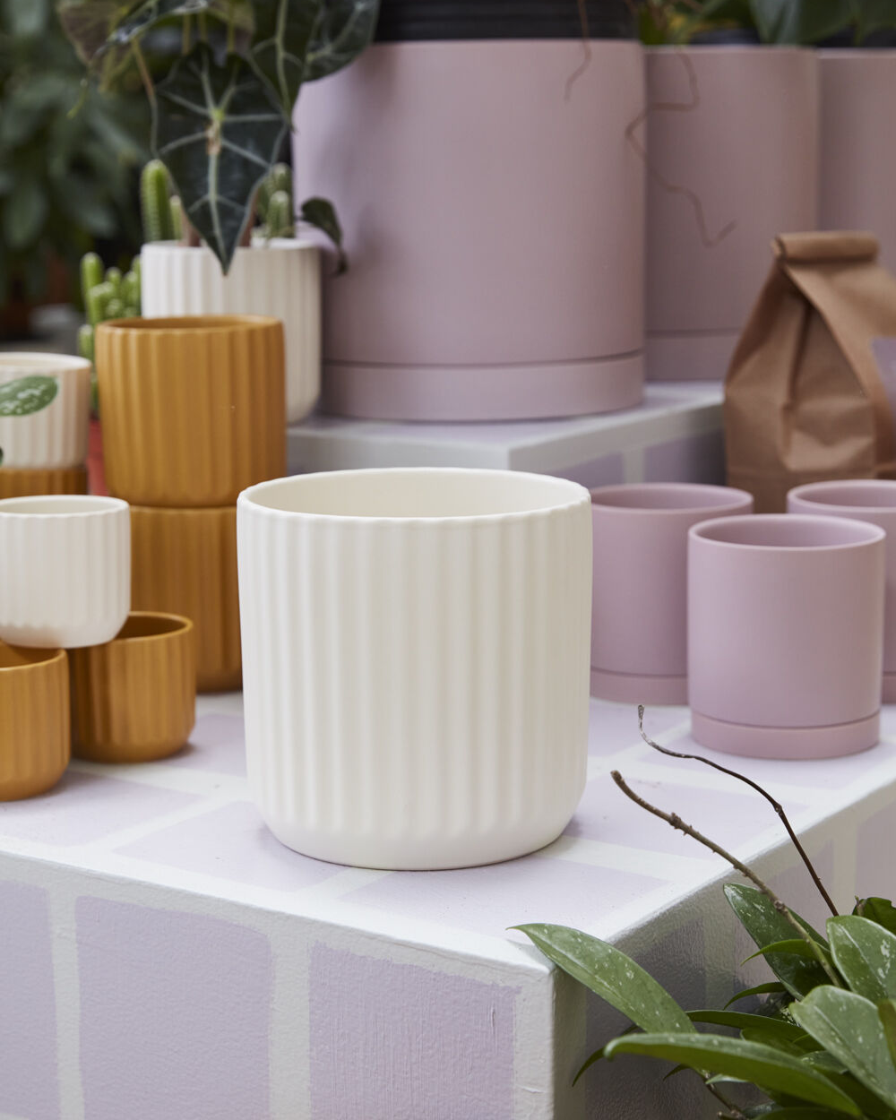 Ribbed Beam Planter | 10 inch Nursery Pot