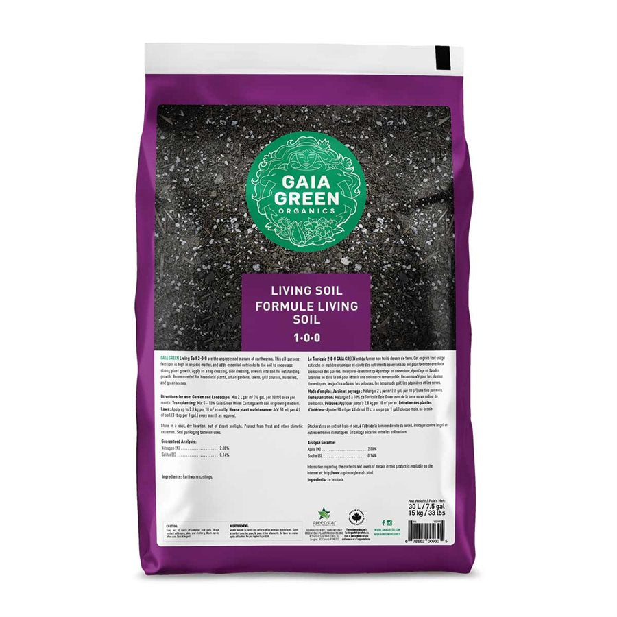 Gaia Green Organic Living Soil 30L