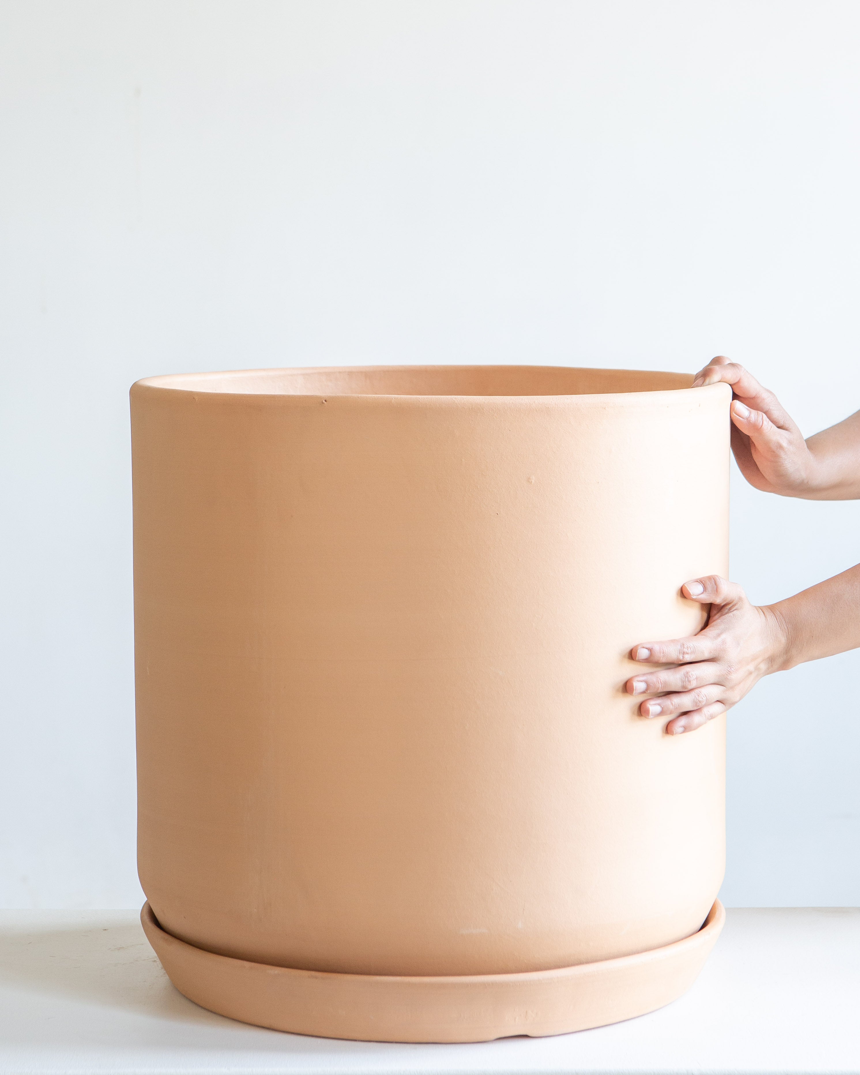 CALIFORNIA PLANTER COLLECTION: TERRA COTTA TWO PIECE CERAMIC Large 18 Inch