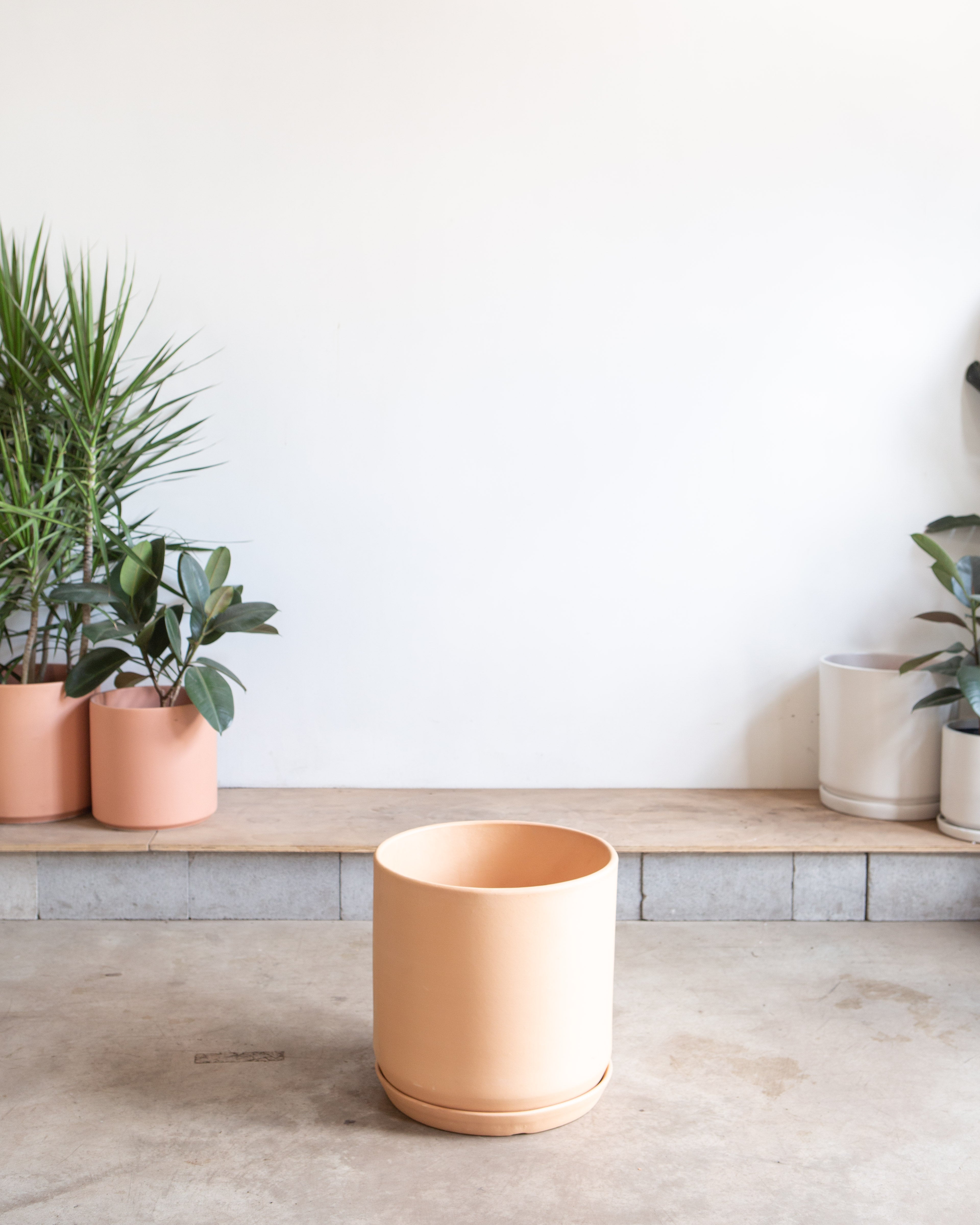 CALIFORNIA PLANTER COLLECTION: TERRA COTTA TWO PIECE CERAMIC Large 18 Inch
