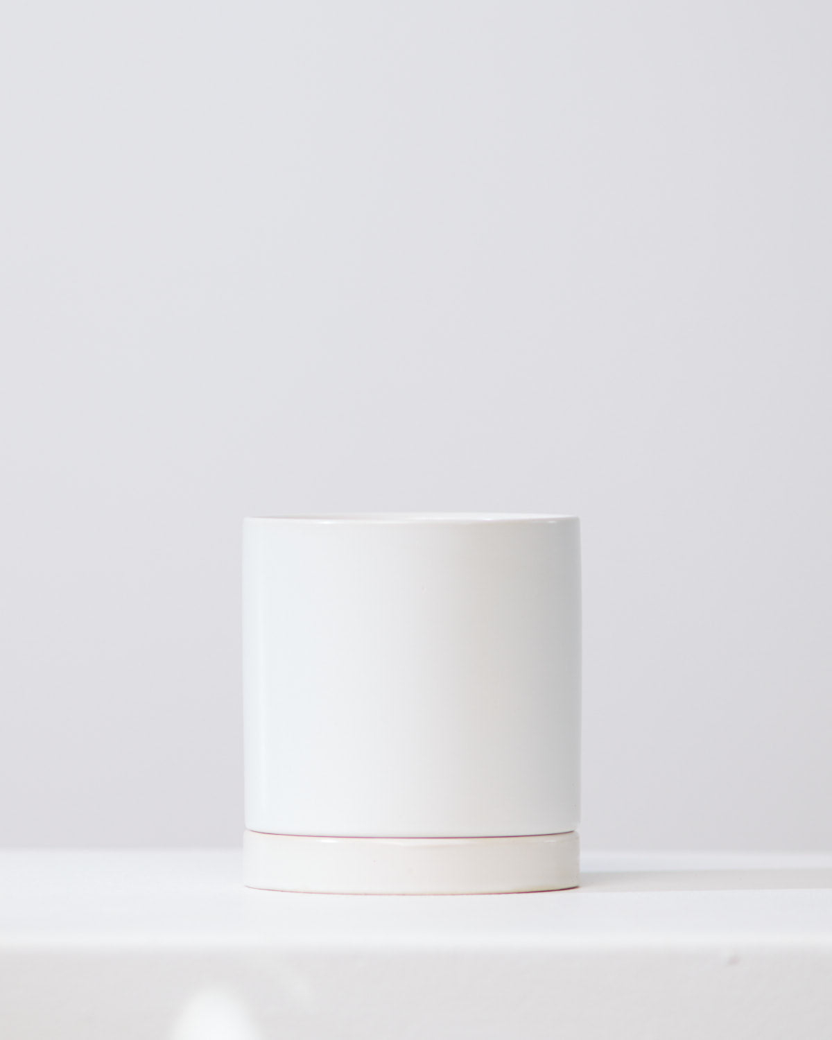 Romey Ceramic Pot with Drainage and Tray | 4 inch Diameter