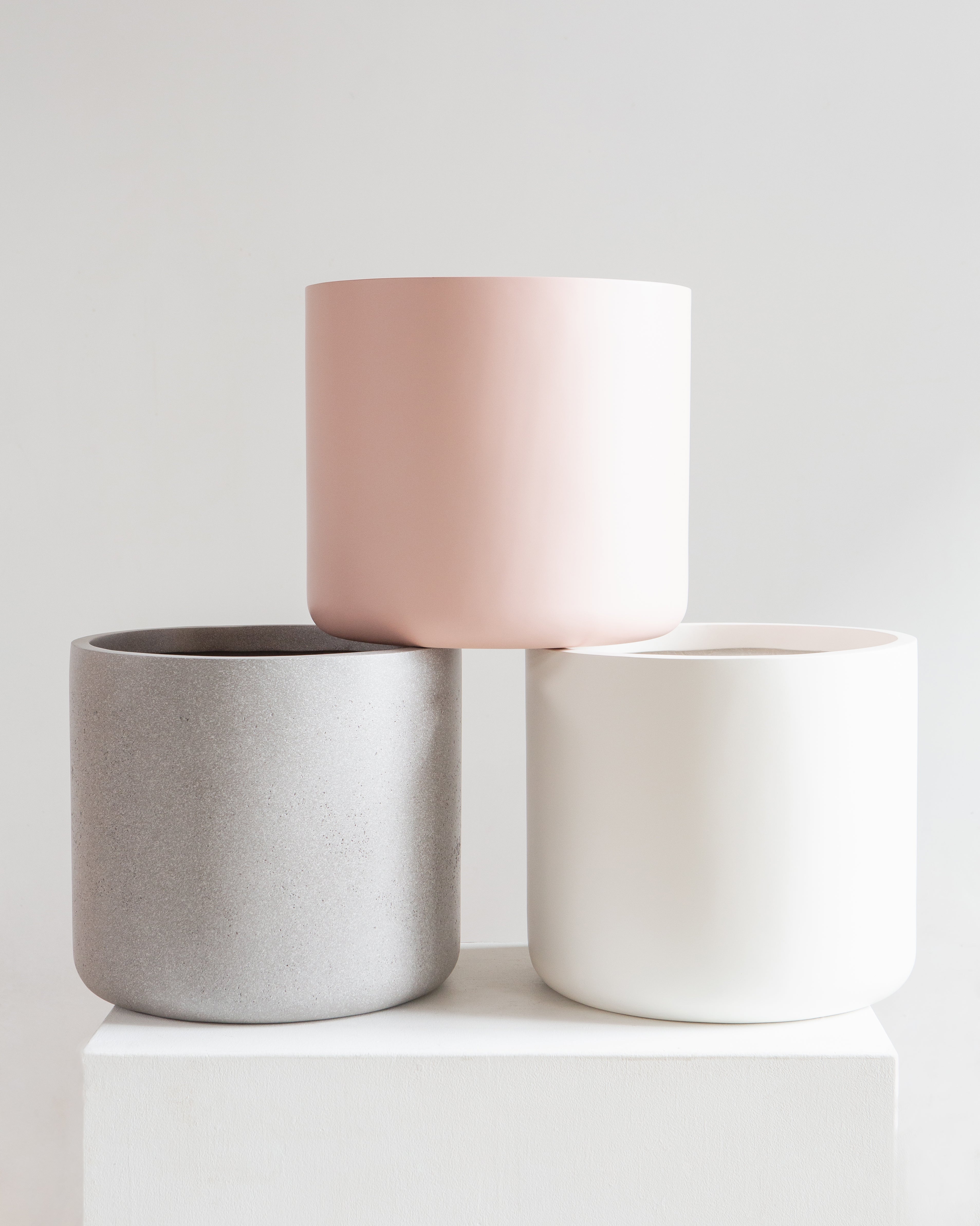 CYLINDRICO - PINK SALT, Large 15.7 x 15.7 x 14.2 in