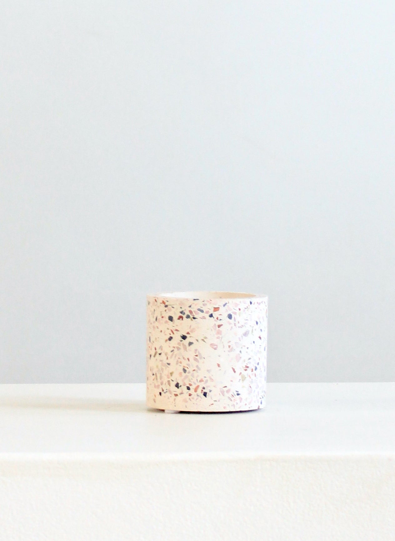 Terrazzo White Speckled Marble Planter | 2.5 inch Nursery Pot
