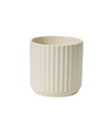 BEAM WHITE RIBBED PLANTER Medium 10.75 Inch