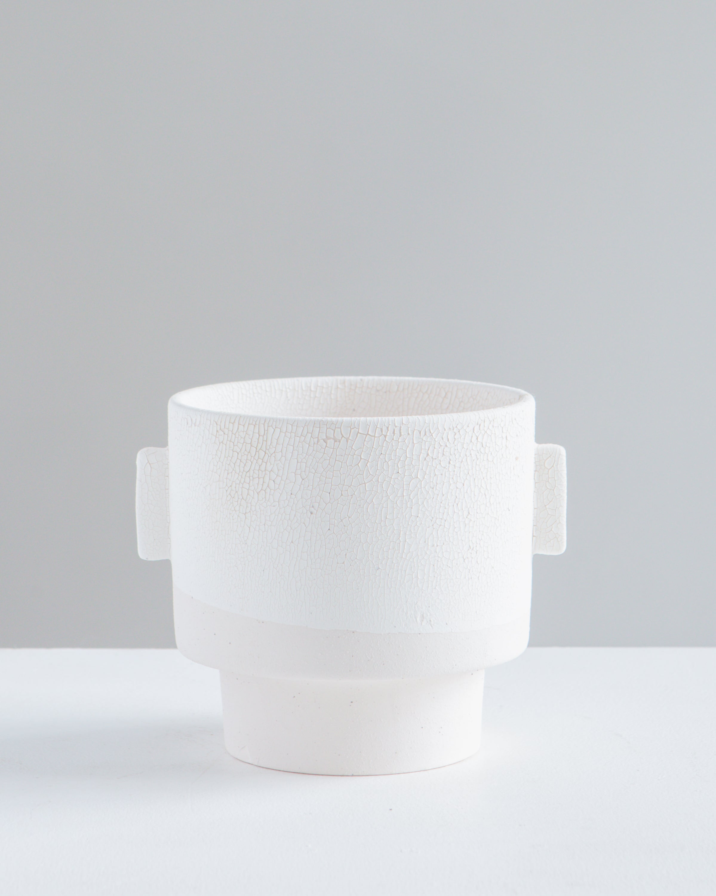 Milton Textured Off White Planter | 4 inch Nursery Pot