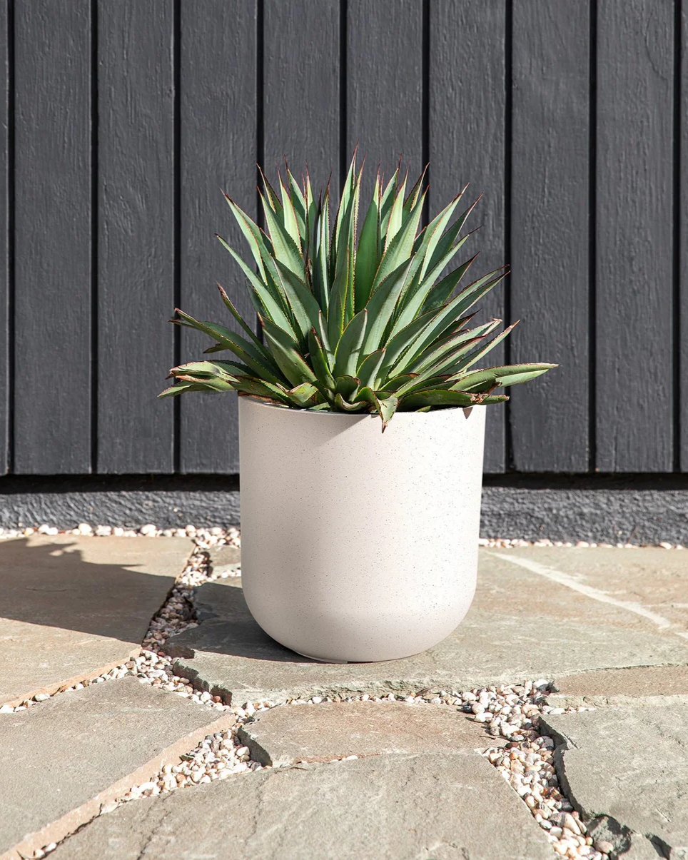 MASON KONA PLANTER WHITE Large 15 Inch