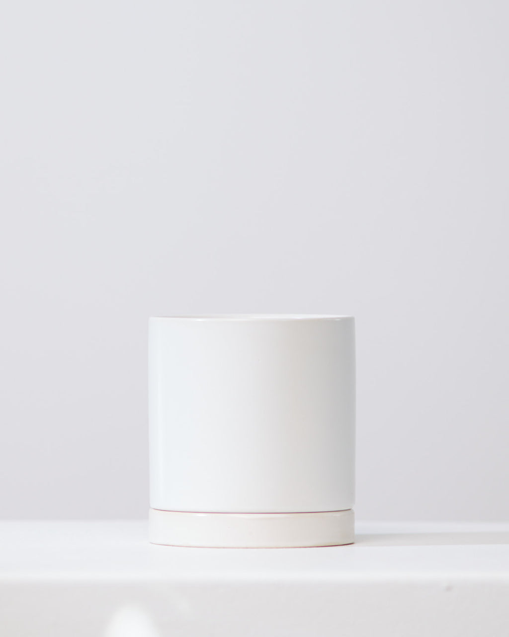 Romey Ceramic Pot with Drainage and Tray | 4 inch Diameter