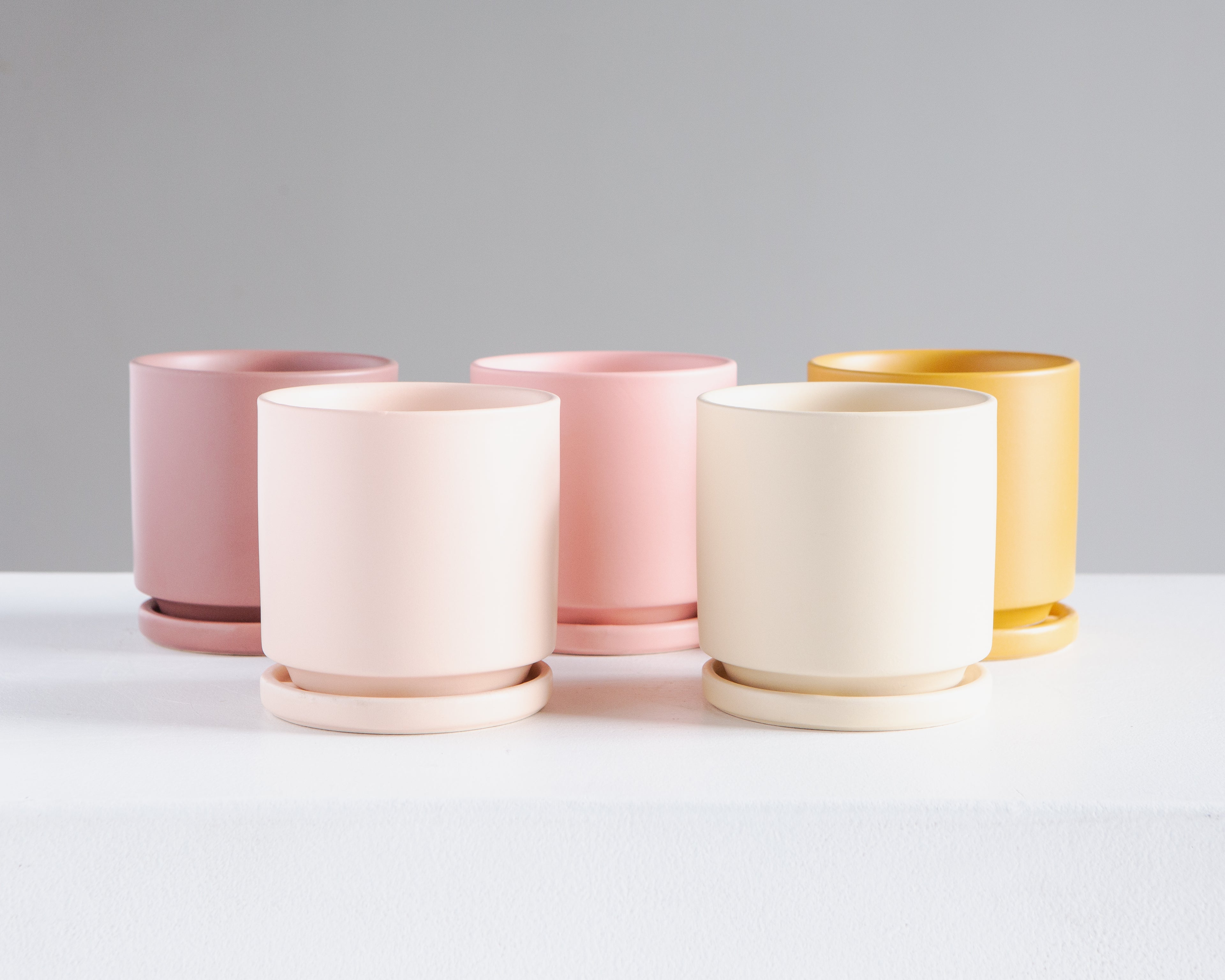 Small 4 Inch MOMMA POTS CYLINDER - DUSTY ROSE