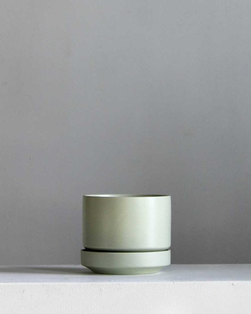 4 Inch REVIVAL CERAMICS ROUND TWO - SPECKLED MINT - Small