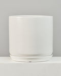 CALIFORNIA PLANTER COLLECTION: MATTE WHITE TWO PIECE CERAMIC Large 18 Inch