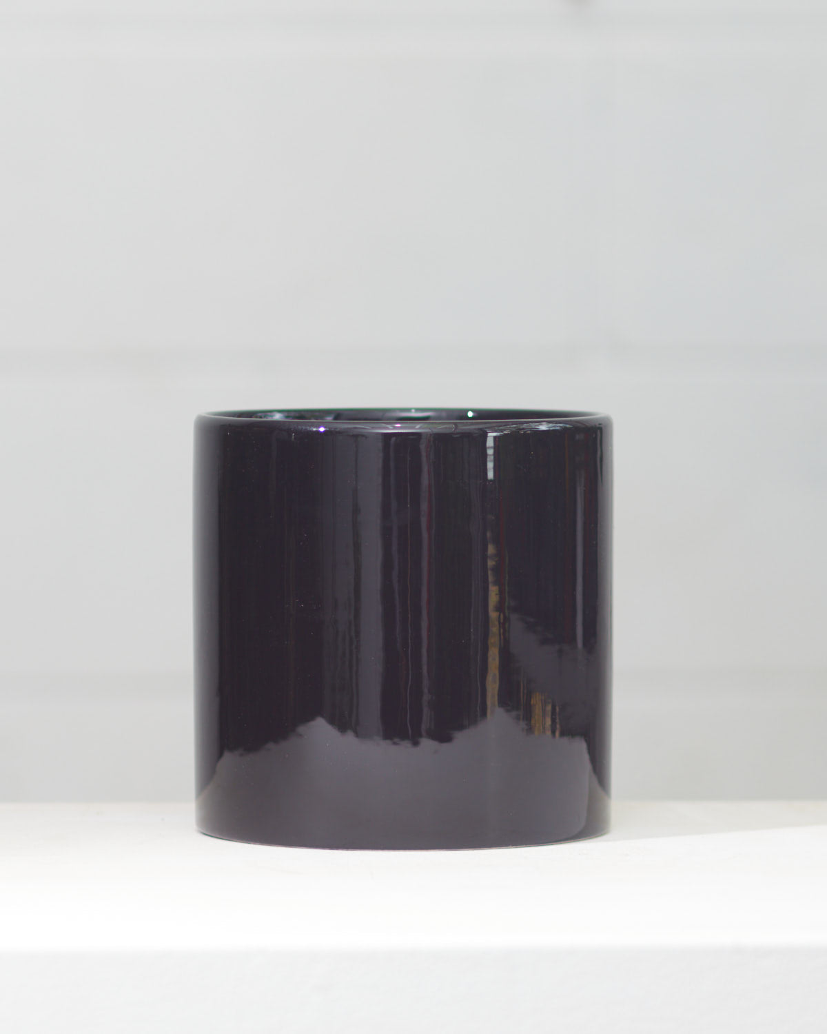 CERCLE PLANTER Gloss Black, Small 6.5 Inch