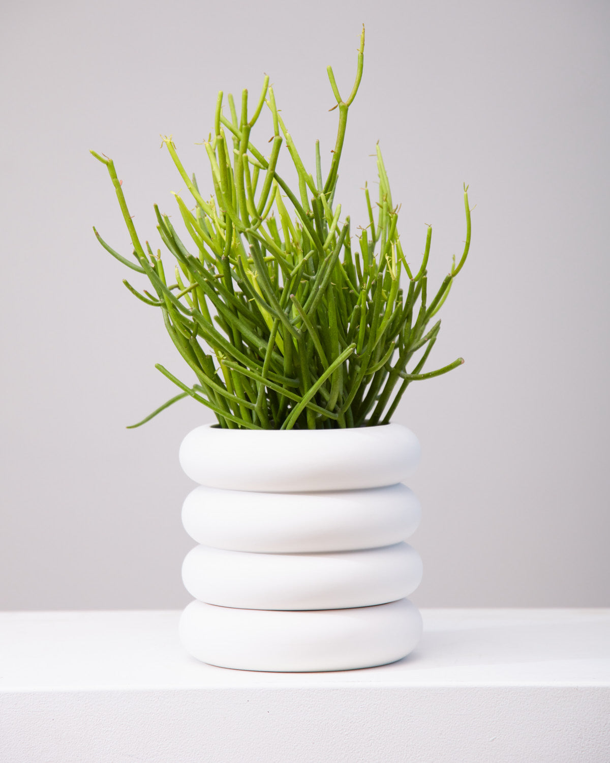 AREAWARE STACKING PLANTER Tall White 8 Inch