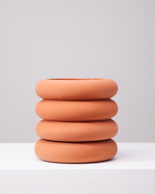 AREAWARE STACKING PLANTER Tall Terracotta 8 Inch