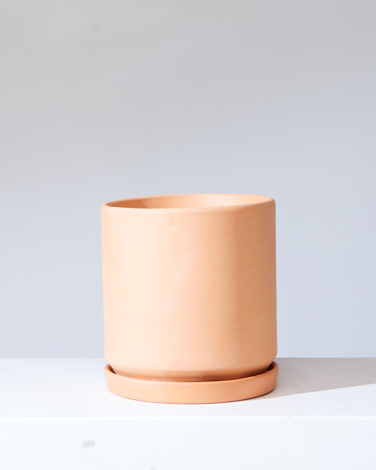 CALIFORNIA PLANTER COLLECTION: TERRA COTTA TWO PIECE CERAMIC Medium 10 Inch
