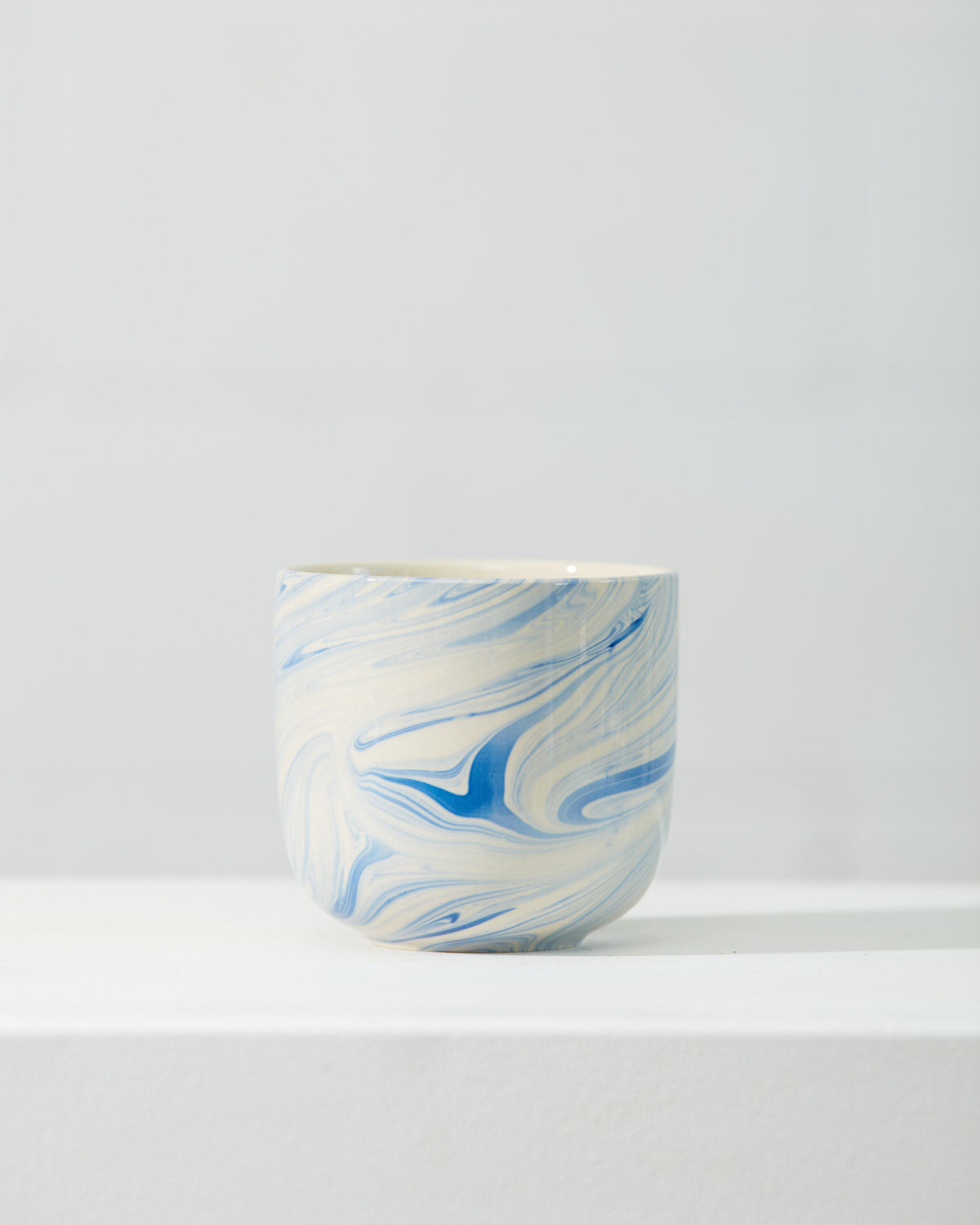 Caspian Blue Marbled Planter | 4 inch Nursery Pot