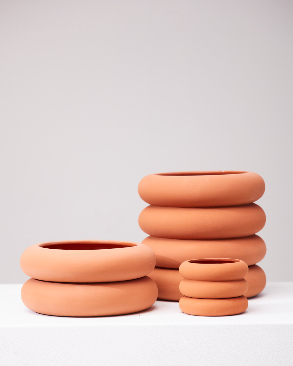 AREAWARE STACKING PLANTER Tall Terracotta 8 Inch