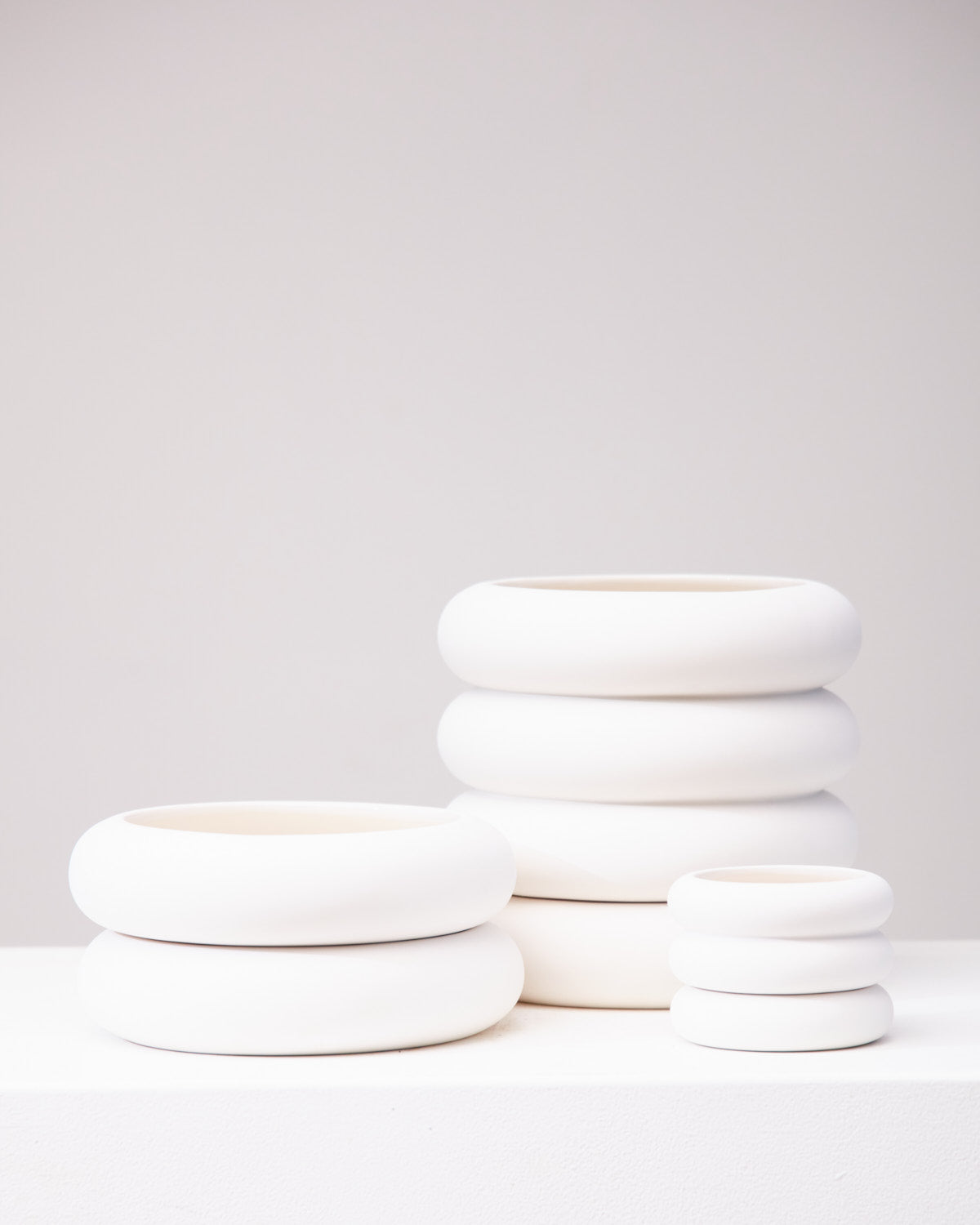 AREAWARE STACKING PLANTER Tall White 8 Inch