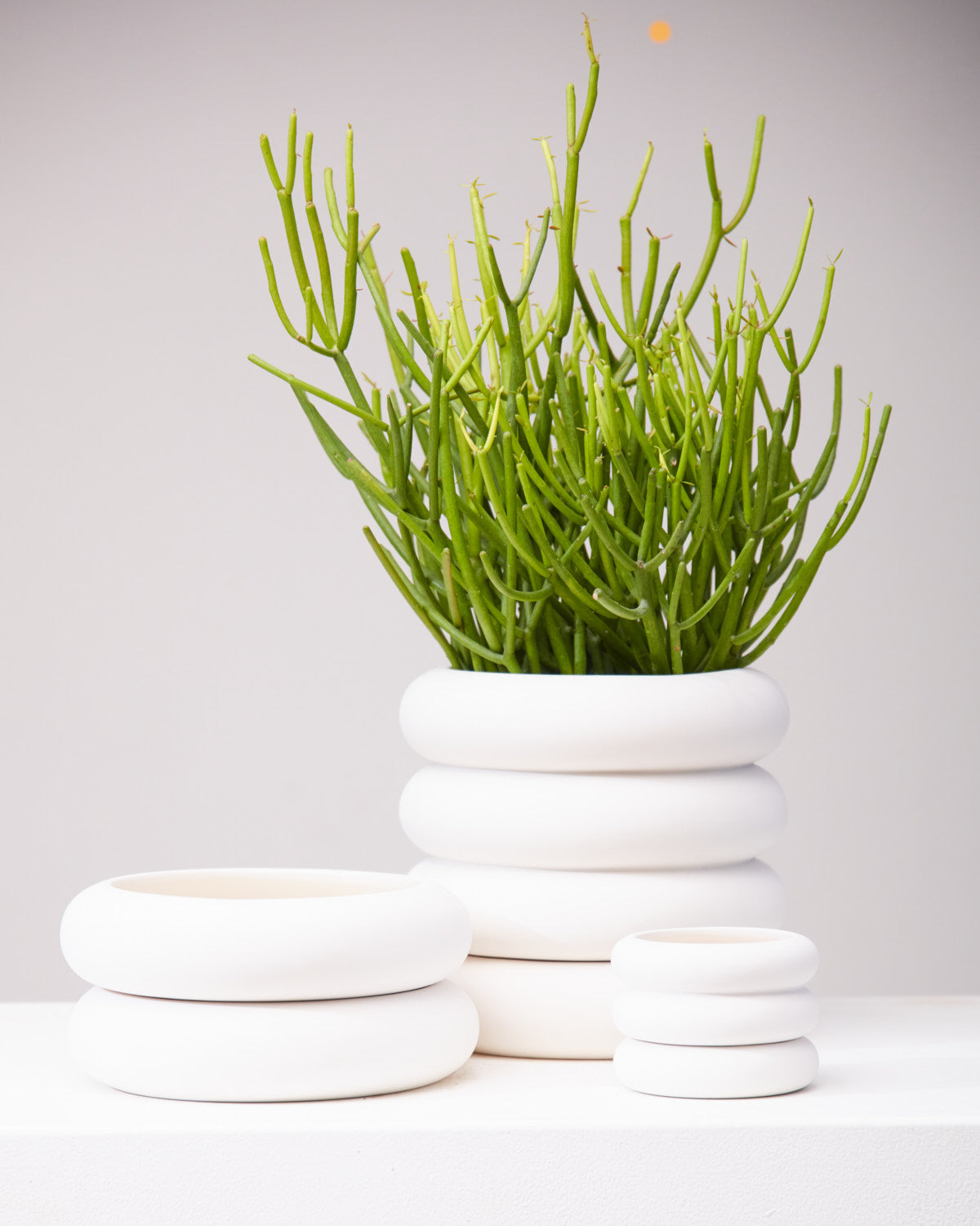 AREAWARE STACKING PLANTER Mini White 3 Inch