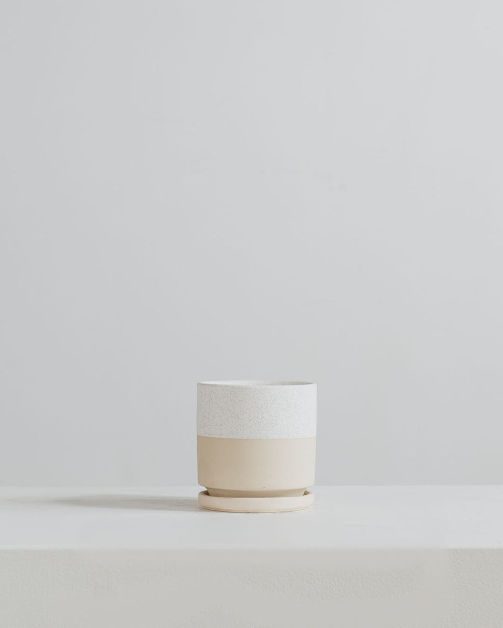 Small 4 Inch MOMMA POTS CYLINDER - TEXTURED/WHITE