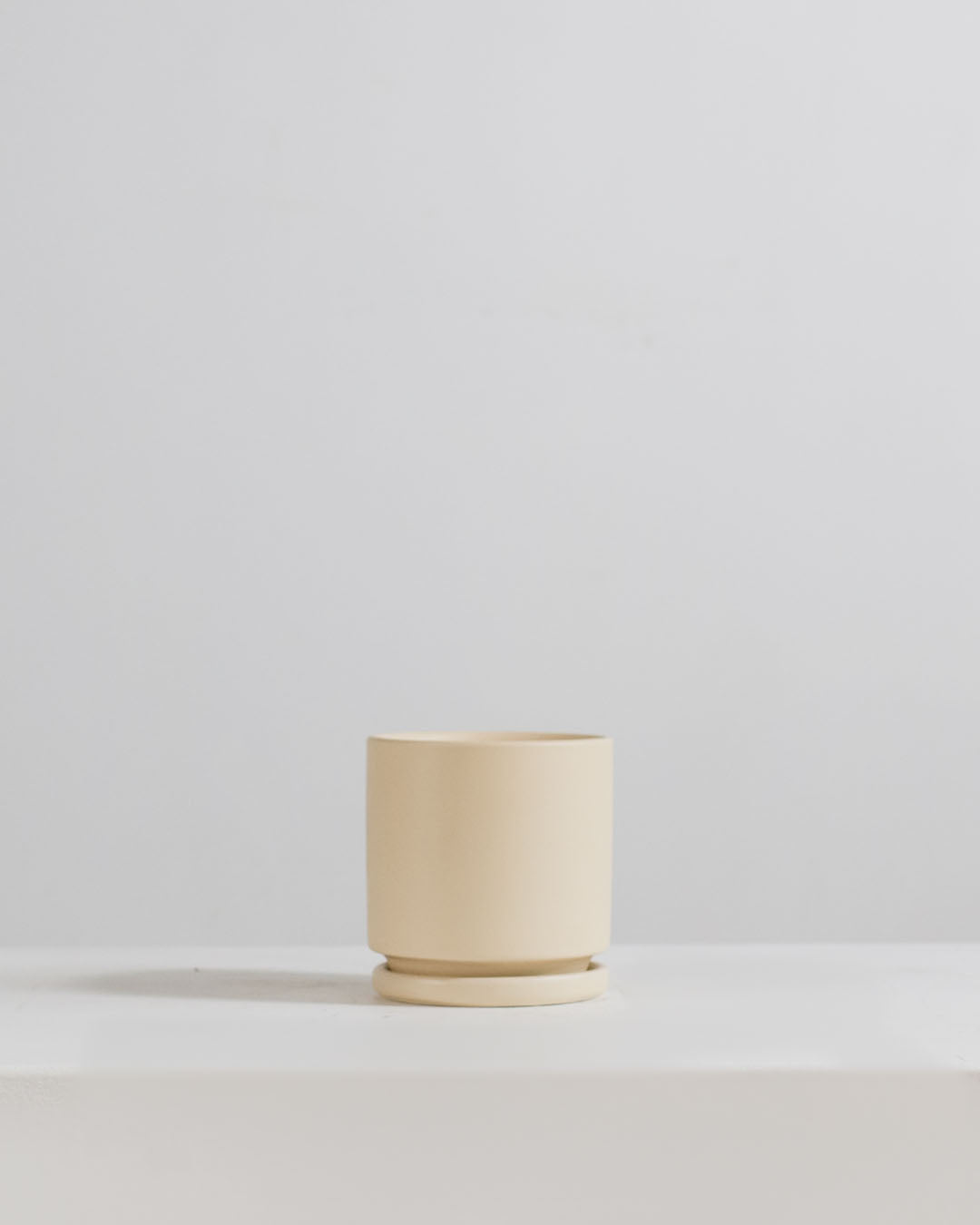 Small 4 Inch MOMMA POTS CYLINDER - ALMOND