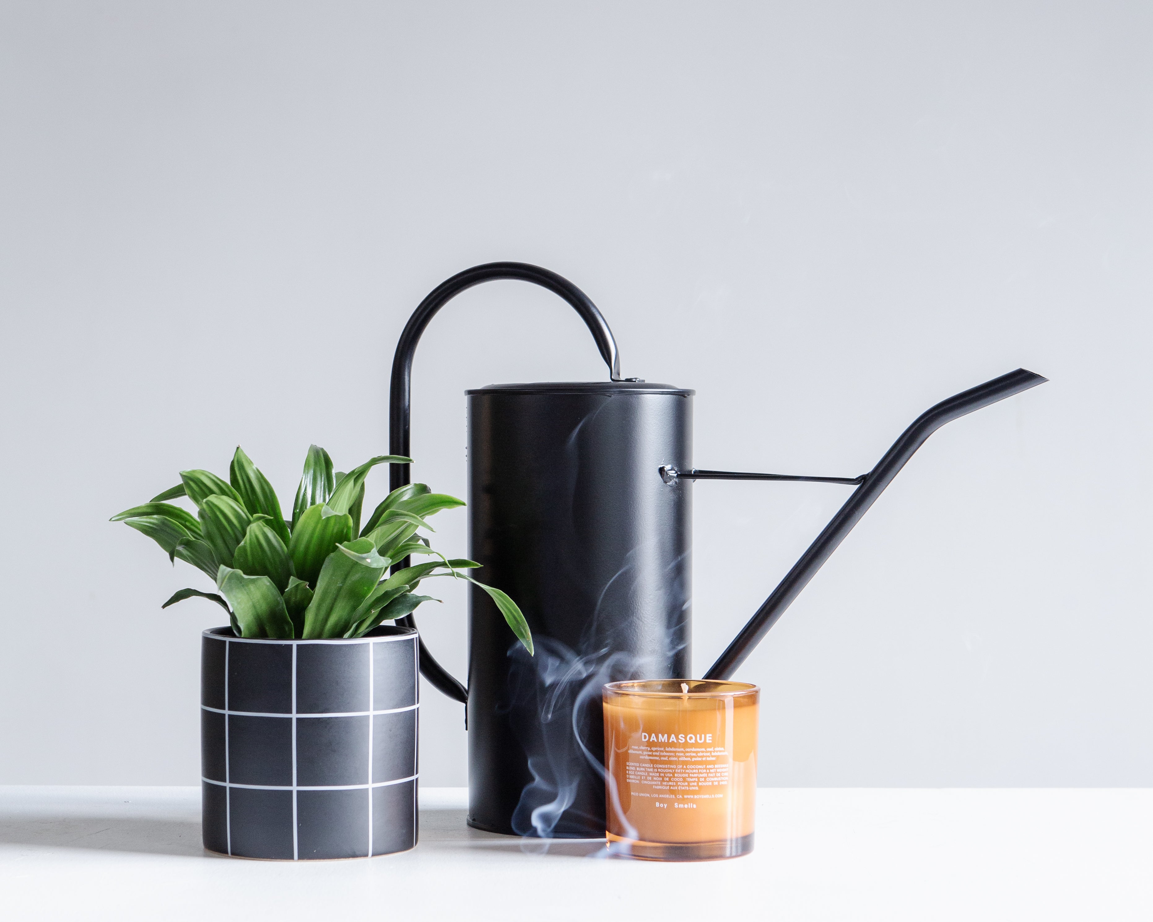 BLACK WATERING CAN - TALL